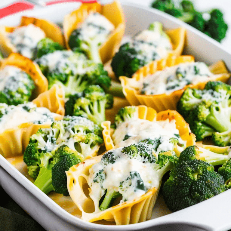 Broccoli And Cheese Stuffed Shells