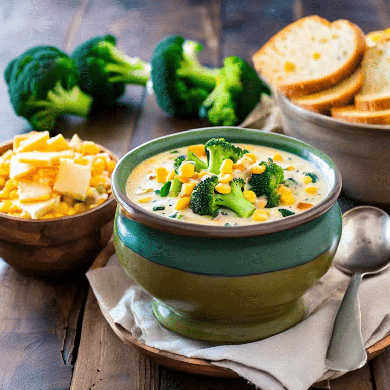 Broccoli Cheddar Corn Chowder