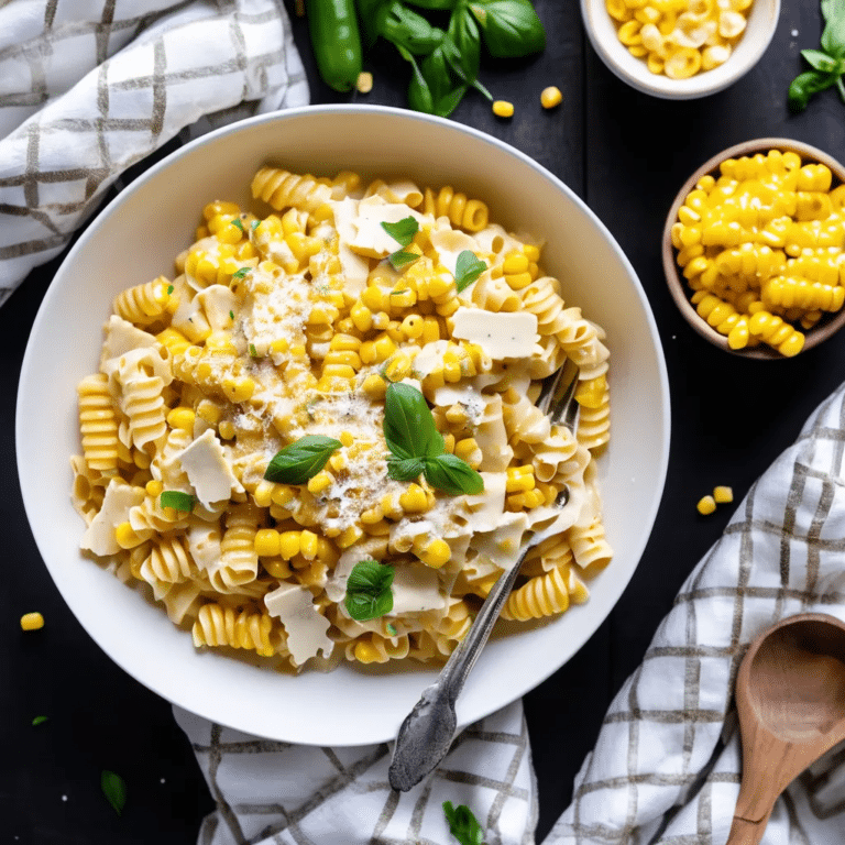 Brown Butter Corn Pasta Alfredo