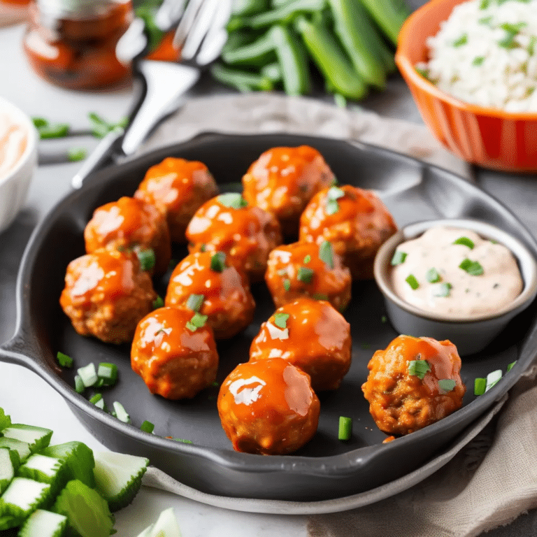 Buffalo Chicken Meatballs