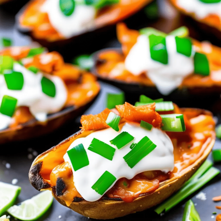 Buffalo Chicken Potato Skins