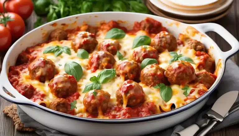 CHEESY MEATBALL CASSEROLE