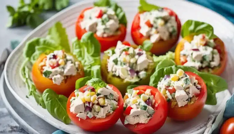 CHICKEN SALAD STUFFED TOMATOES
