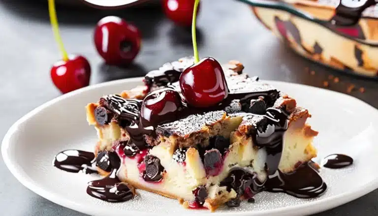 CHOCOLATE CHERRY BREAD PUDDING