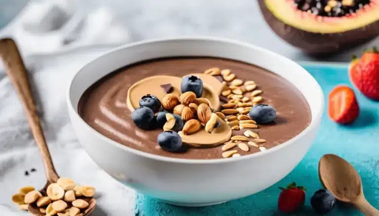 CHOCOLATE PEANUT BUTTER SMOOTHIE BOWL