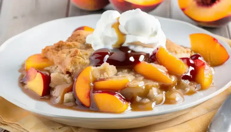 CROCK POT PEACH COBBLER
