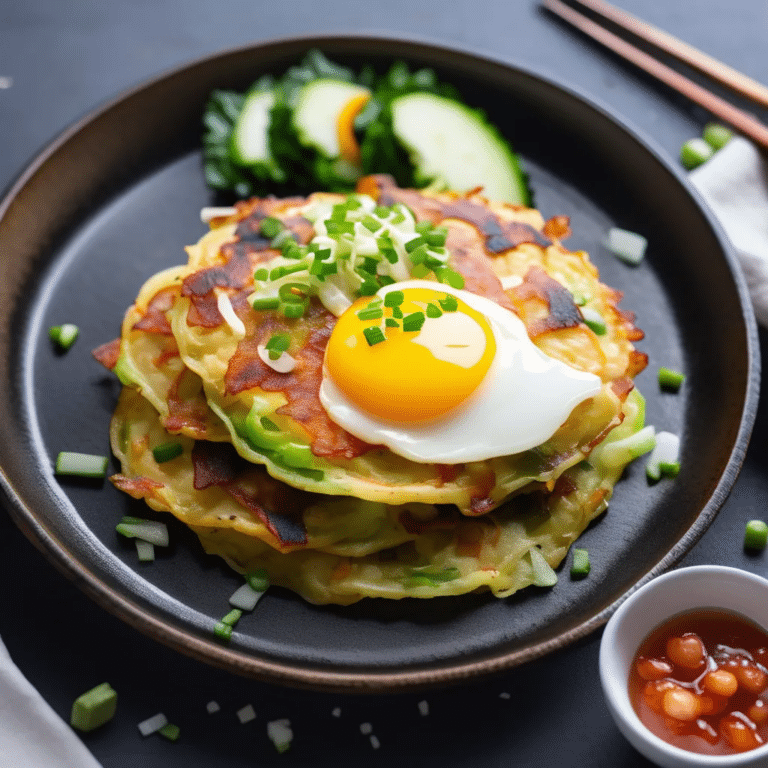 Cabbage Pancakes (Okonomiyaki)