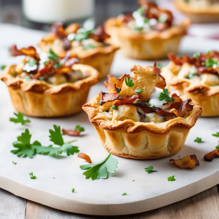 Chanterelle Mushroom And Bacon Tartlets