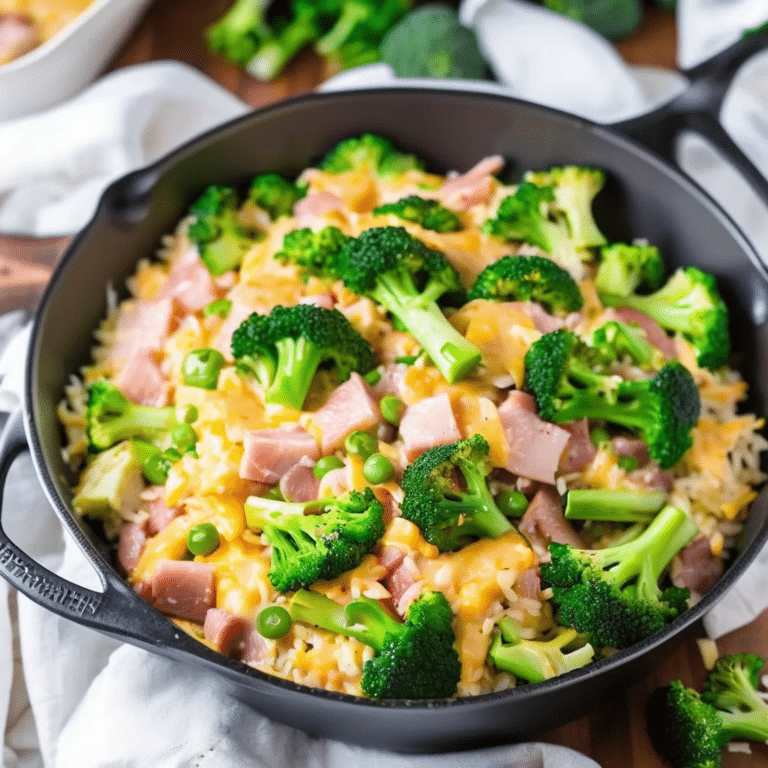 Cheesy Ham And Broccoli Rice