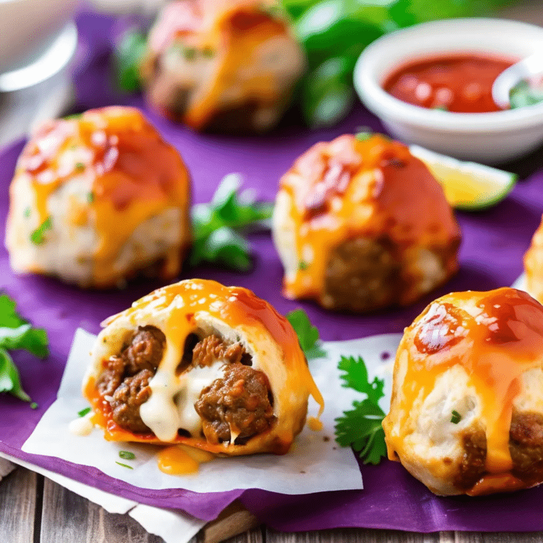 Cheesy Meatball Bombs