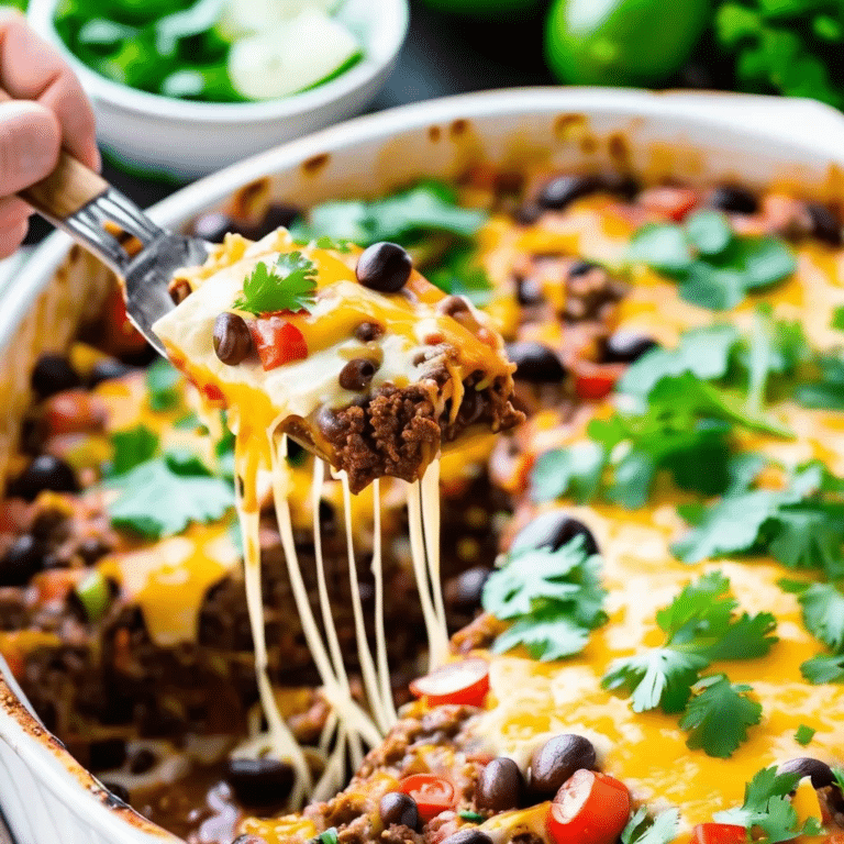 Cheesy Mexican Beef and Bean Bake