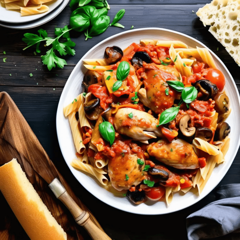 Chicken Cacciatore Pasta