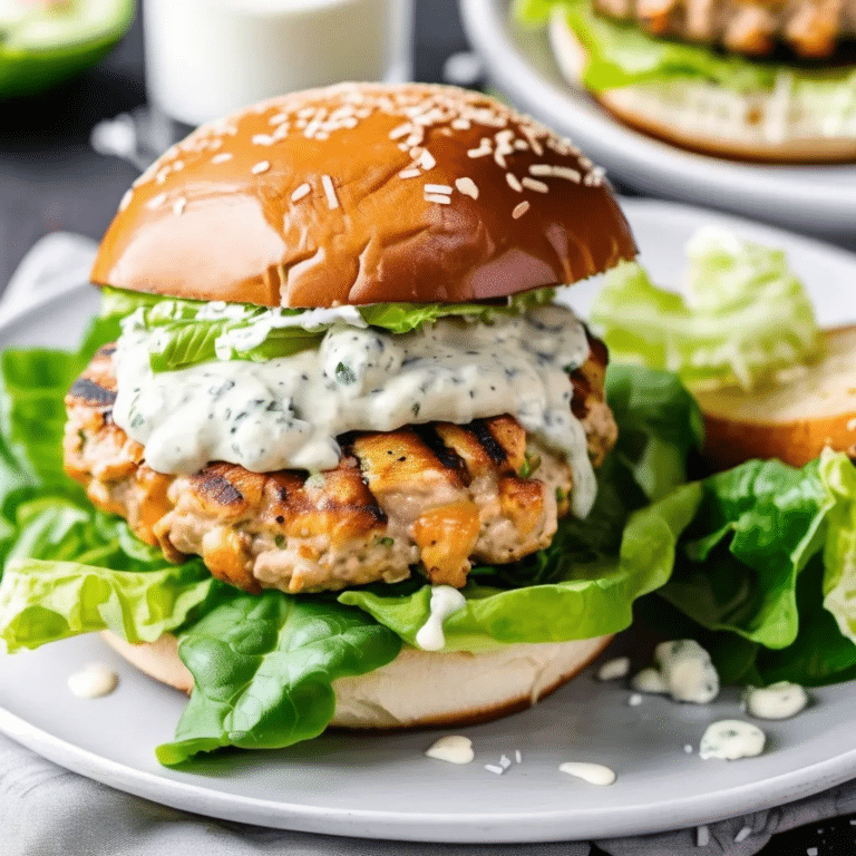 Chicken Caesar Burgers