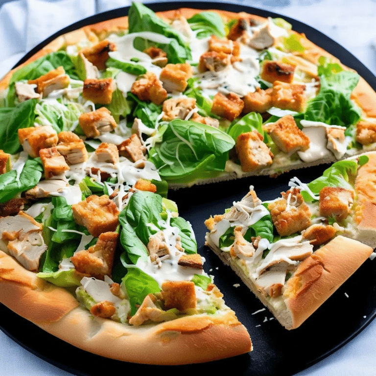 Chicken Caesar Salad Pizza
