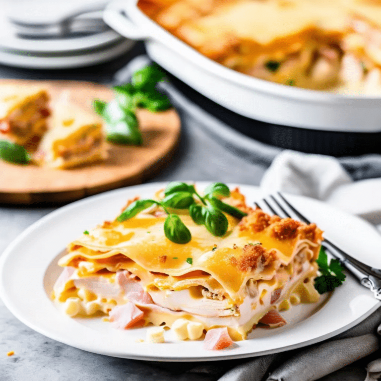 Chicken Cordon Bleu Lasagna