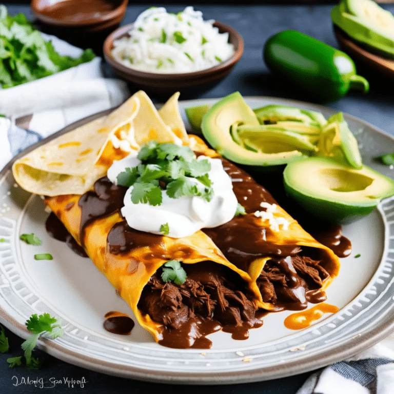 Chicken Enchiladas With Mole Sauce