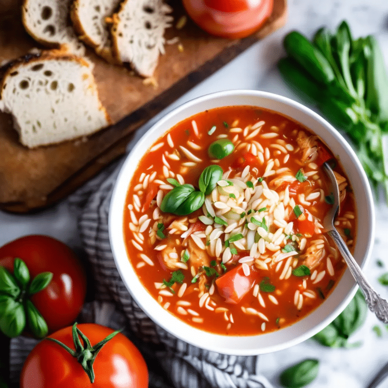 Chicken Orzo Tomato Soup