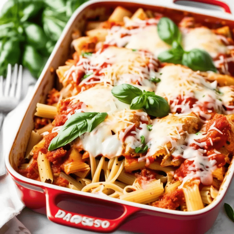 Chicken Parmesan Pasta Bake
