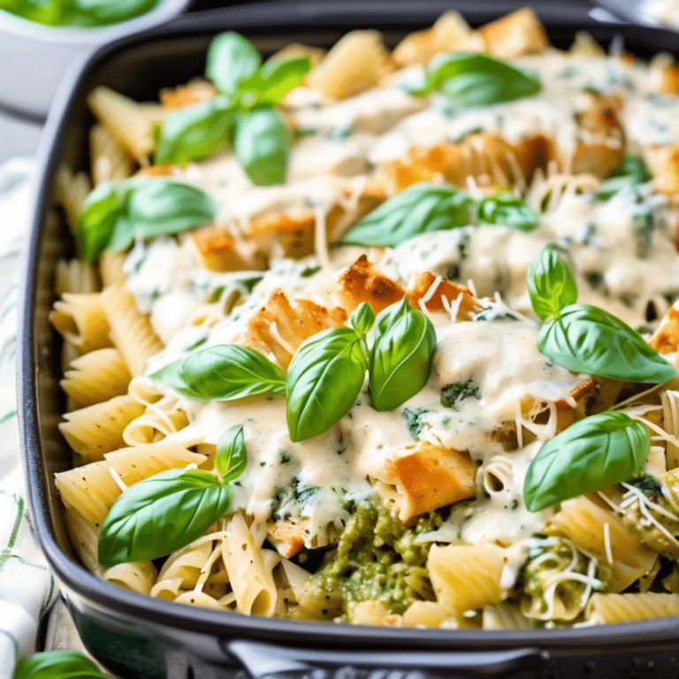 Chicken Pesto Pasta Bake
