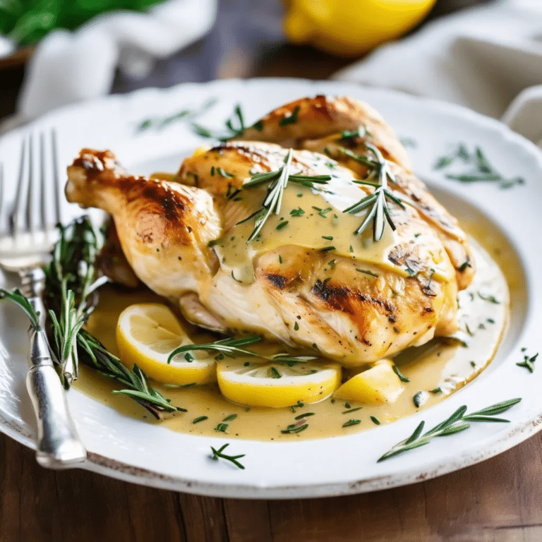 Chicken With Rosemary Butter Sauce