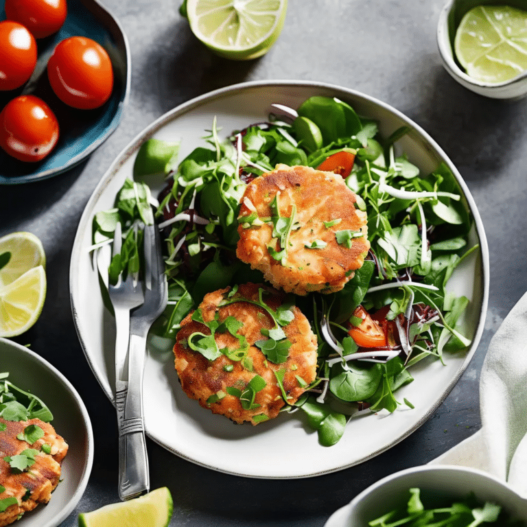 Chile-Lime Salmon Cakes With Arugula Salad