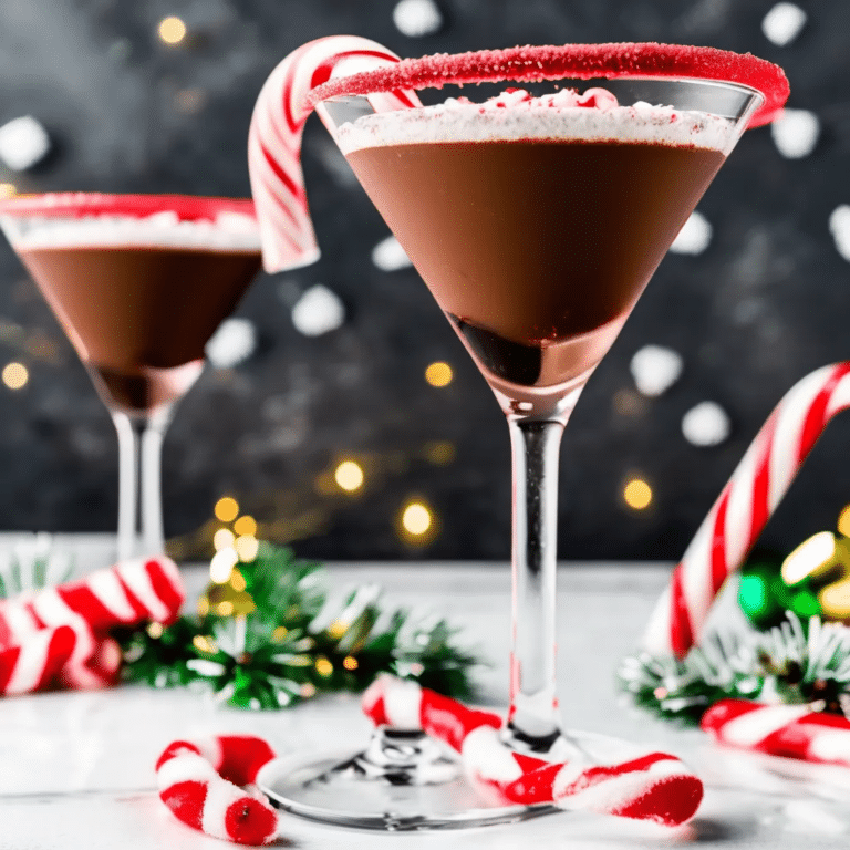 Chocolate Candy Cane Martinis