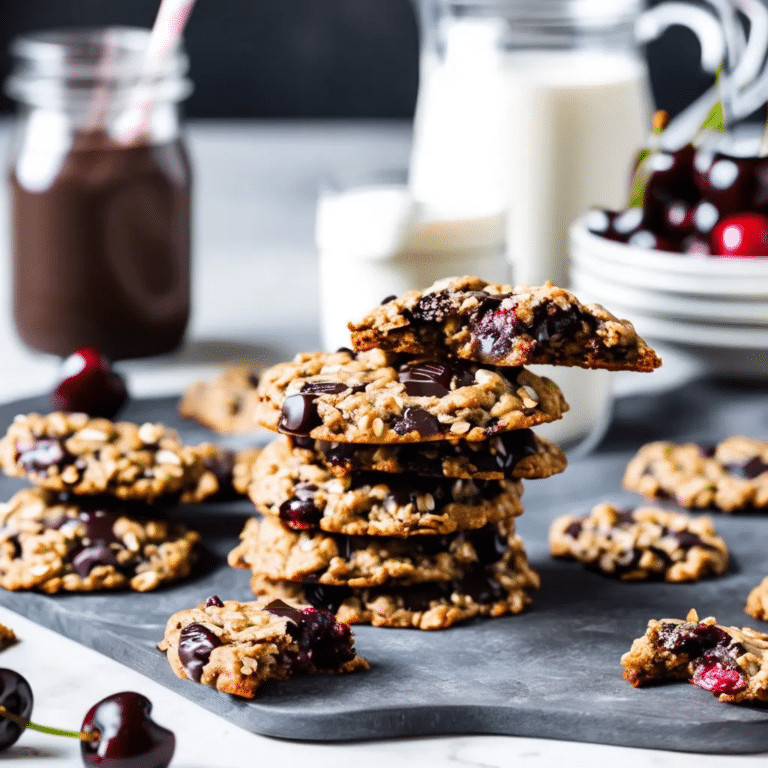 Chocolate Cherry Oatmeal Cookies