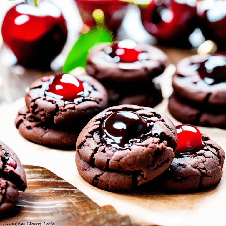 Chocolate Cherry Thumbprint Cookies