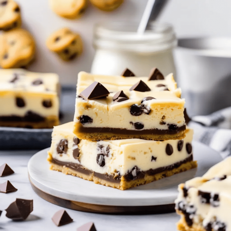 Chocolate Chip Cookie Cheesecake Bars