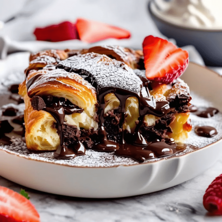 Chocolate Croissant Pudding