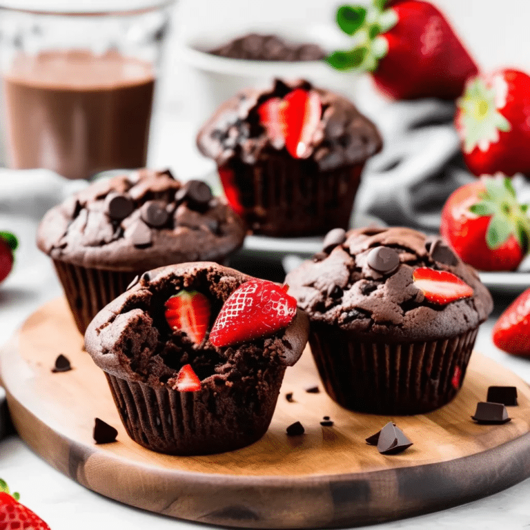 Chocolate Strawberry Muffins