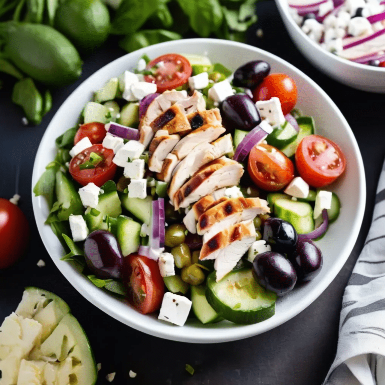 Chopped Greek Salad With Chicken