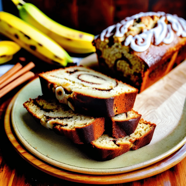 Cinnamon Crunch Swirled Banana Bread