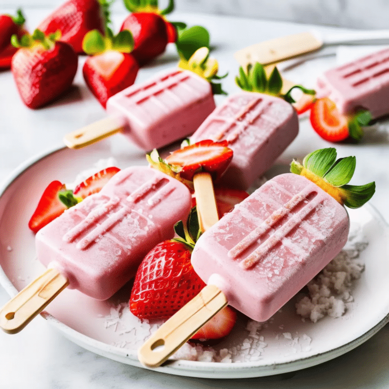 Coconut Milk Strawberry-Banana Pops