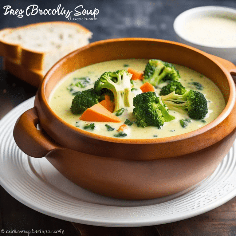 Copycat Panera’s Cheesy Broccoli Soup in a Bread Bowl