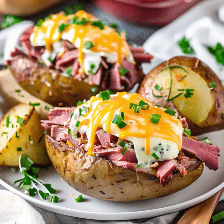 Corned Beef Baked Potatoes