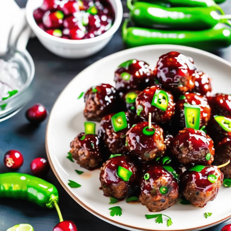 Cranberry Jalapeño Meatballs