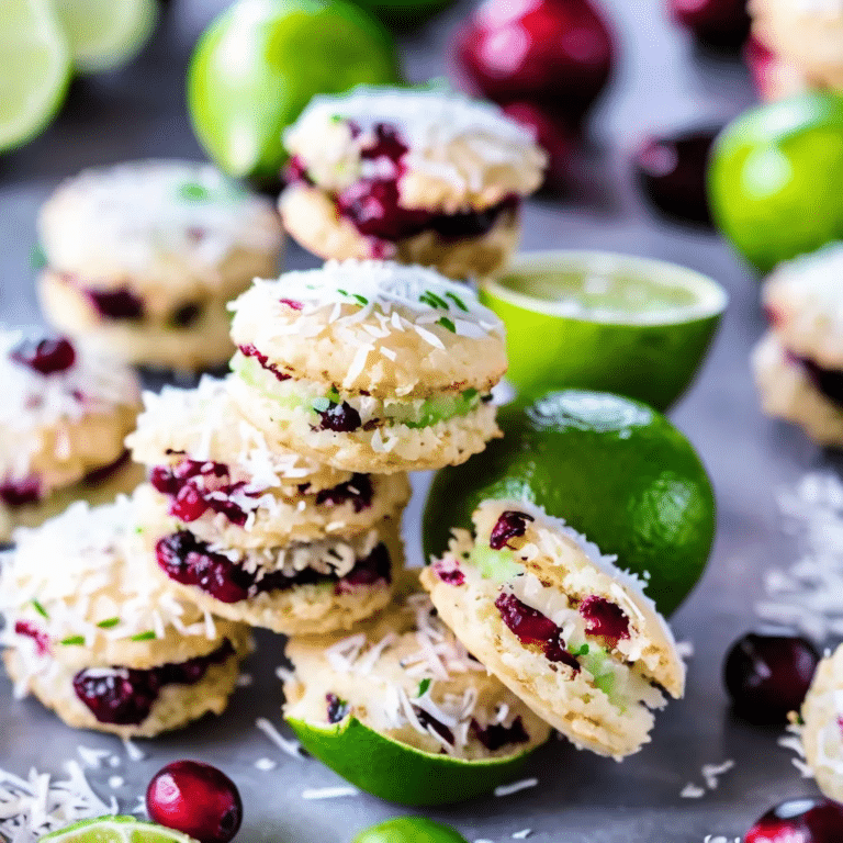 Cranberry Lime Macaroons