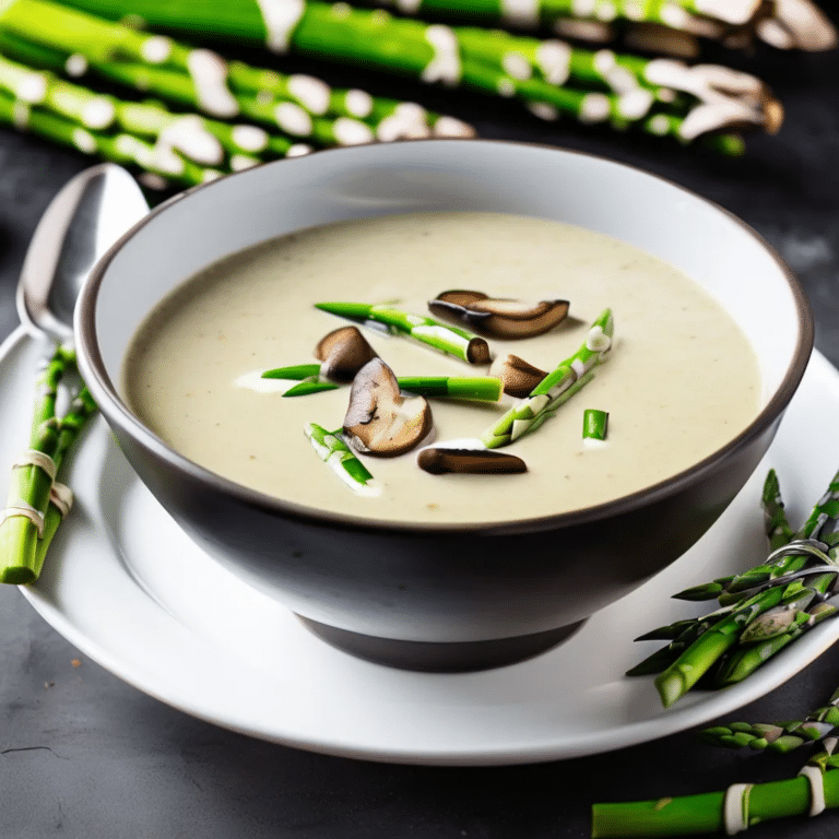 Cream Of Asparagus And Mushroom Soup
