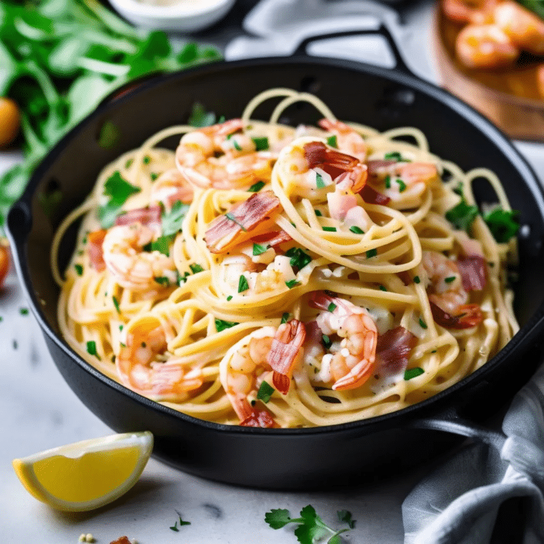 Creamy Shrimp Carbonara