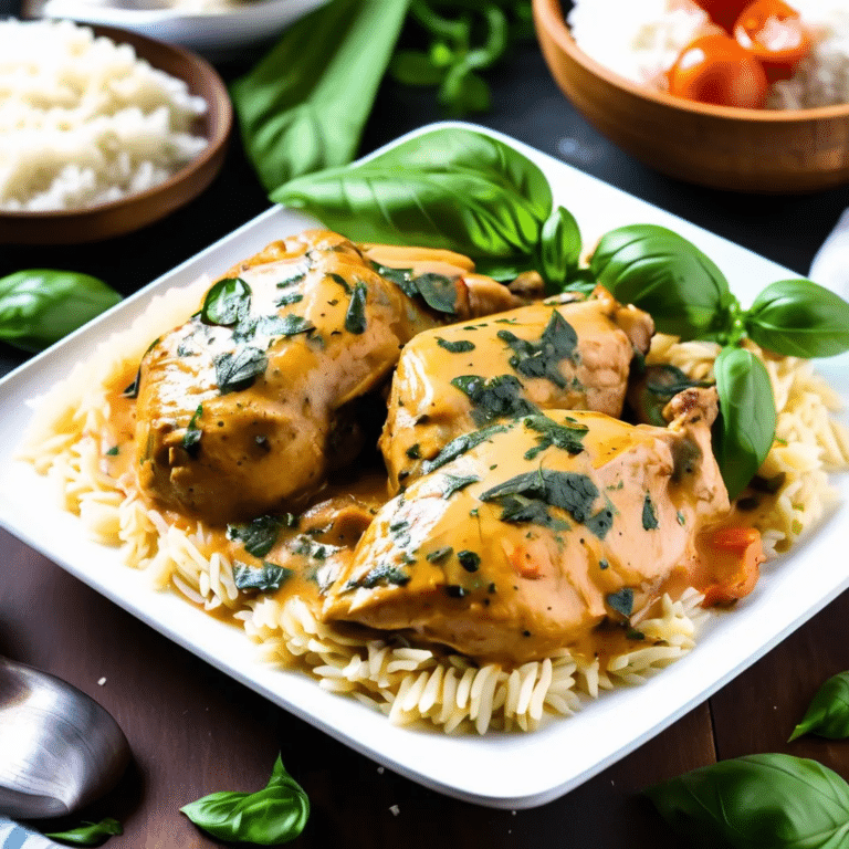 Crockpot Basil Butter Chicken
