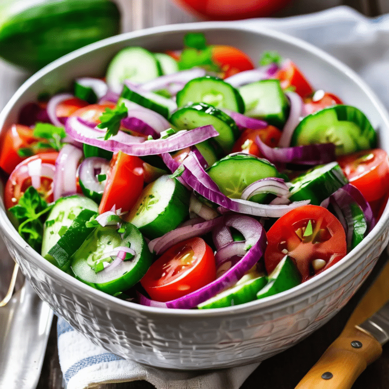 Cucumber, Tomato And Red Onion Salad