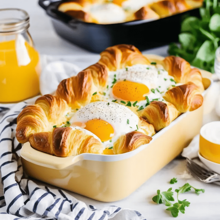 Egg And Croissant Brunch Bake