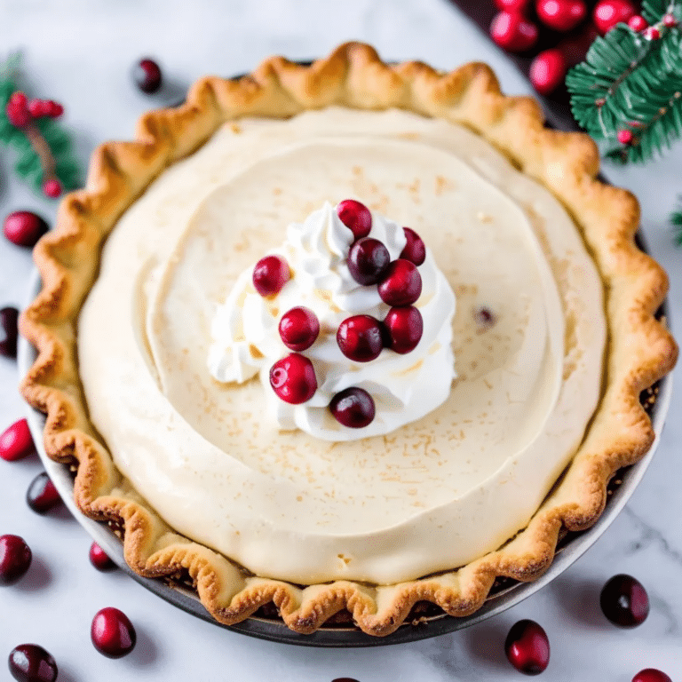 Eggnog Cranberry Pie