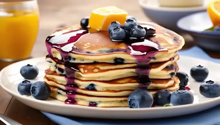 FLUFFY BLUEBERRY PANCAKES