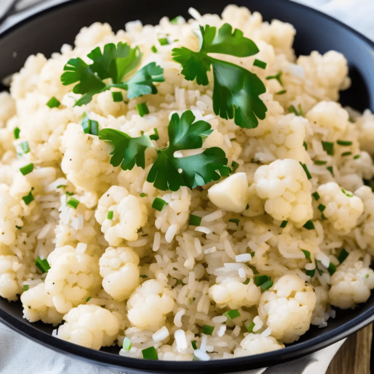 Garlic Asiago Cauliflower Rice