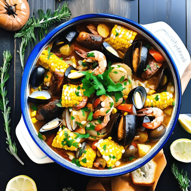 German Brat Seafood Boil