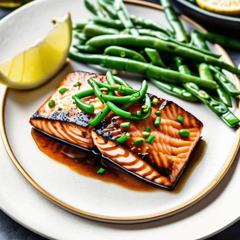 Ginger Salmon With Green Beans