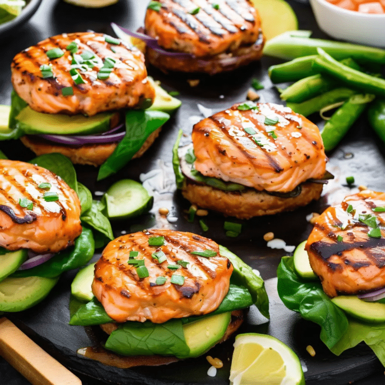 Glazed Salmon Burgers