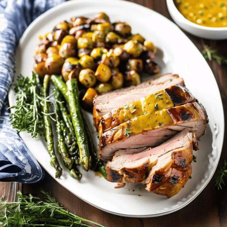 Grilled Dijon Pork Roast